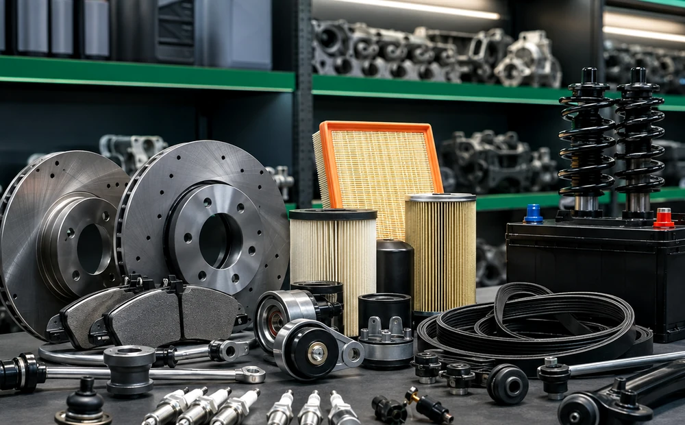 High-performance brake disc, caliper and suspension components
