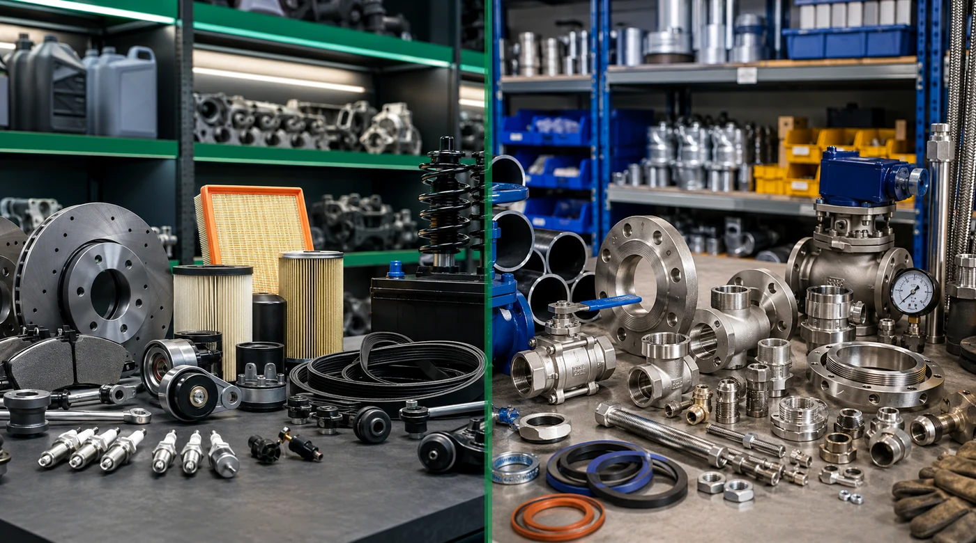 Automotive parts supply and workshop component support