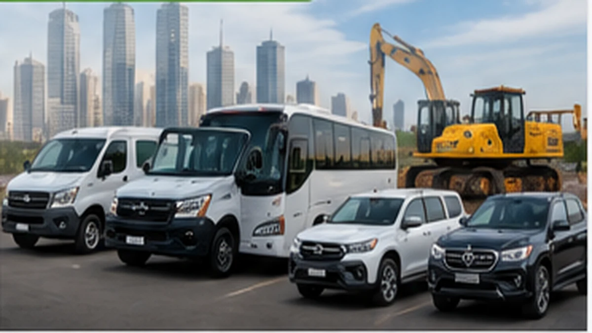Fleet and institutional vehicles including vans, buses, pickups and utility vehicles